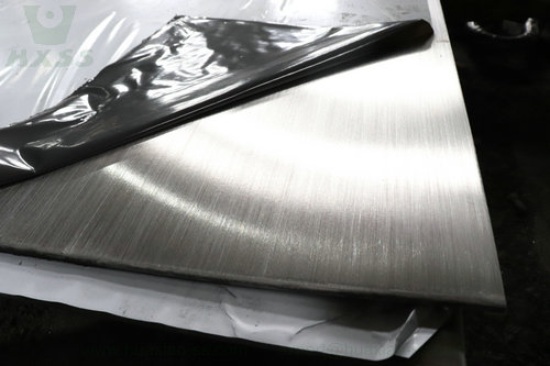 Polished stainless steel plate