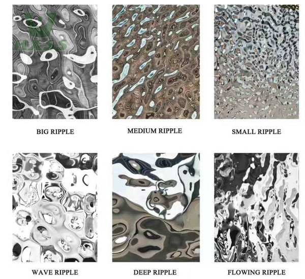 Water Wave Stamped Stainless Steel Types