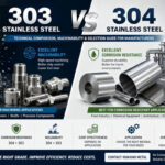 303 vs 304 stainless steel comparison chart machinability corrosion resistance applications and selection guide