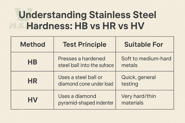Difference Between HB, HR, and HV Hardness in Stainless Steel Huaxiao Metal, Stainless Steel Hardness