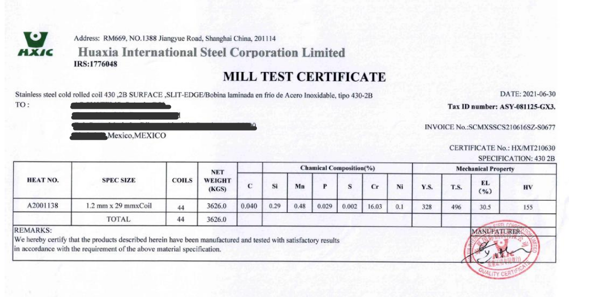 430 stainless steel strip, cold rolled stainless steel strip, 2b stainless steel strip