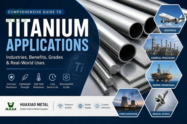 Titanium applications across aerospace, chemical processing, marine engineering, medical devices and power generation industries