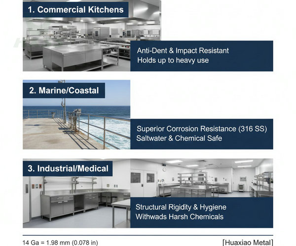 Applications of 14 Gauge Stainless Steel