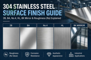 304 Stainless Steel Surface Finish Guide: 2B, BA, No.4, HL & 8K Mirror Explained