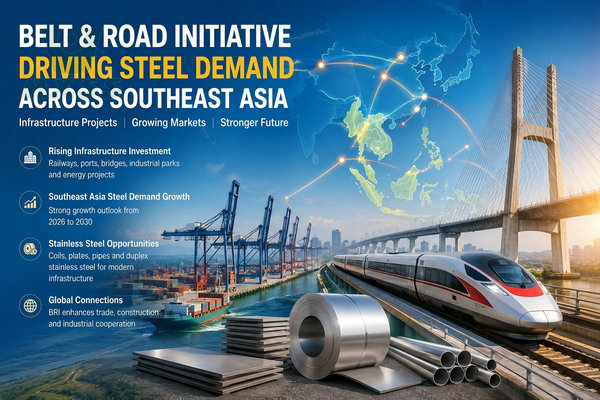 Belt and Road Initiative driving steel demand growth across Southeast Asia through railway, bridge, port, and infrastructure projects