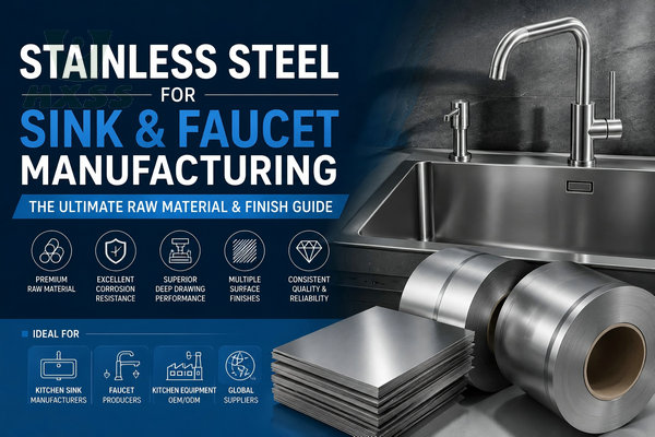 Stainless steel raw materials for kitchen sink and faucet manufacturers