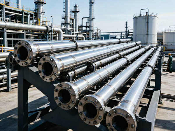 Welded 410S stainless steel heat exchanger tubes in petrochemical plant